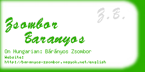 zsombor baranyos business card